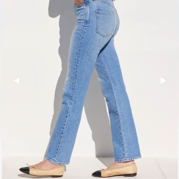 AYR The LaLa High Rise Straight Jean Short EUC - Picture 3 of 8